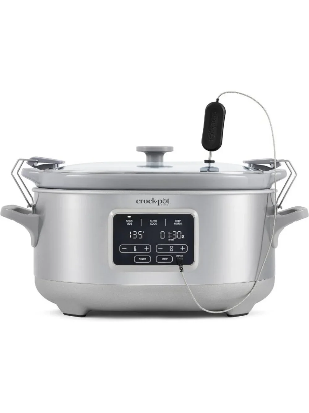 Family-Sized 7-Quart Slow Cooker with Sous Vide, Digital Display & Locking Lid